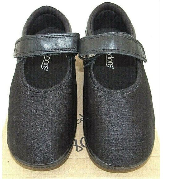 PEDORS Stretch Orthopedic Mary Janes Black Neopren - Picture 2 of 6